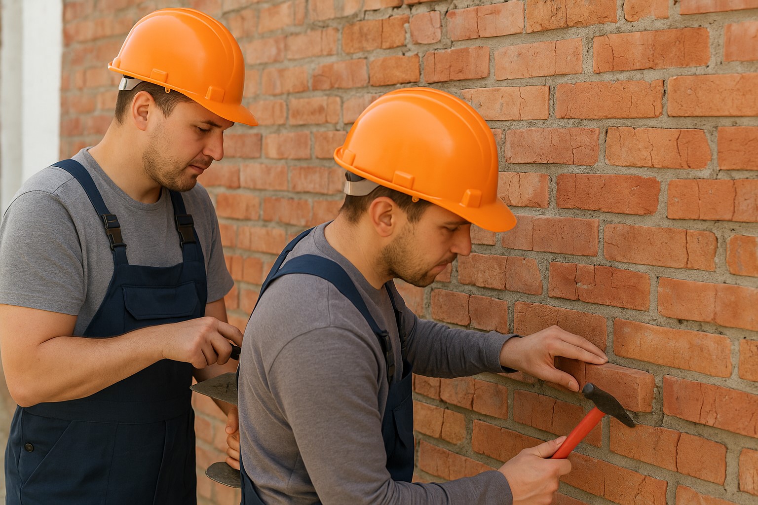 Zedníci při práci